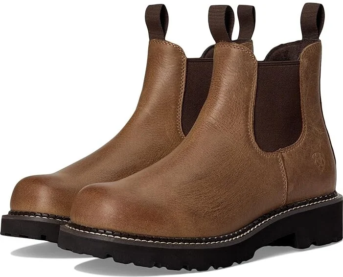Ariat Fatbaby Twin Gore Western Boots Women's Shoes Distressed Natural : 6.5 C - Wide, Leather