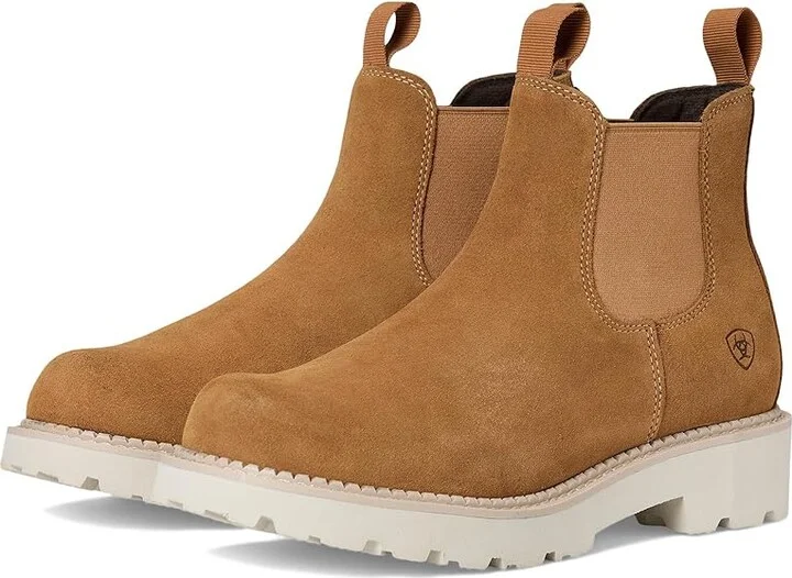 Ariat Fatbaby Twin Gore Western Boots Women's Shoes Wheat Suede : 6.5 C - Wide, Leather