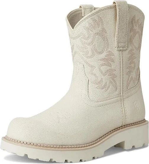 Ariat Fatbaby Western Boots Women's Shoes Distressed Ivory : 8 B - Medium, Leather - Image 5