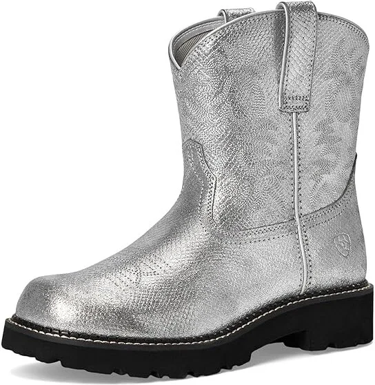 Ariat Fatbaby Western Boots Women's Shoes Gunmetal Lizard Emboss : 6.5 B - Medium - Image 5