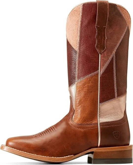 Ariat Frontier Patchwork Western Boot Women's Shoes Dapper Tan : 5.5 B - Medium, Leather - Image 4