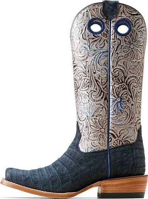 Ariat Futurity Boon Western Boots Women's Shoes Navy Sueded Caiman Belly : 6 B - Medium, Leather - Image 4