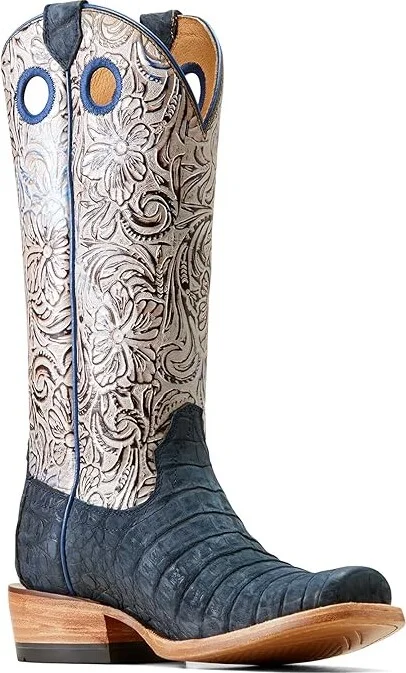 Ariat Futurity Boon Western Boots Women's Shoes Navy Sueded Caiman Belly : 6 B - Medium, Leather - Image 5