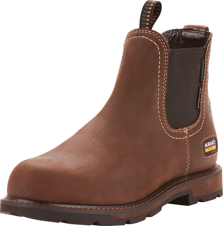Ariat Groundbreaker Chelsea Waterproof Steel Toe Work Boot – Men’s Leather Boots