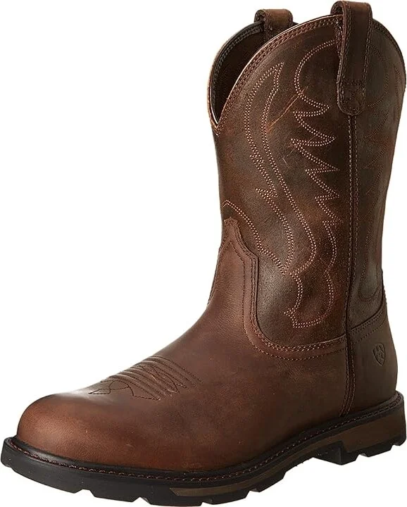 Ariat Groundbreaker Pull-On Cowboy Boots Brown : 7.5 D - Medium, Leather/Suede - Image 2