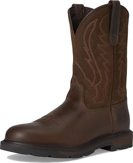 Ariat Groundbreaker Pull-On Cowboy Boots Brown : 7.5 D - Medium, Leather/Suede - Image 6