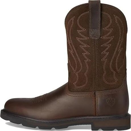 Ariat Groundbreaker Pull-On Cowboy Boots Brown : 7.5 D - Medium, Leather/Suede - Image 7