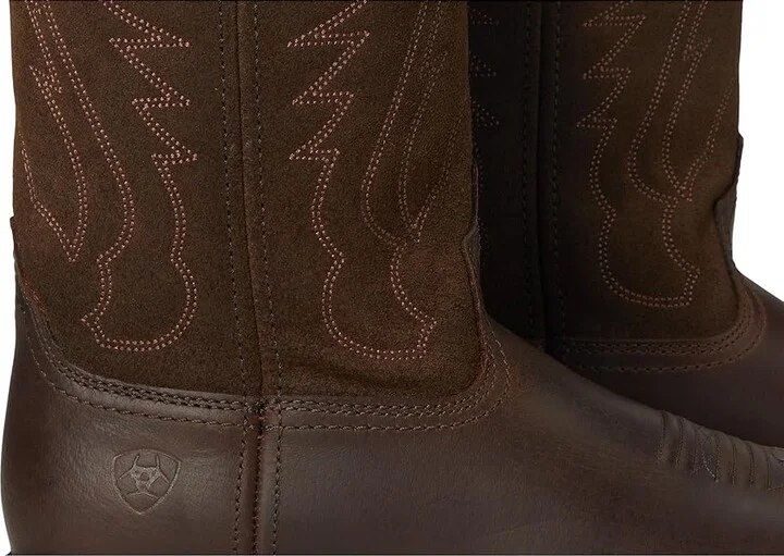 Ariat Groundbreaker Pull-On Cowboy Boots Brown : 7.5 D - Medium, Leather/Suede - Image 8