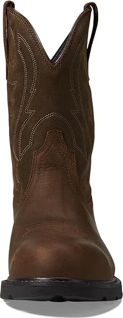Ariat Groundbreaker Pull-on Steel Toe Men's Shoes Brown : 7 D - Medium, Leather/Suede - Image 3