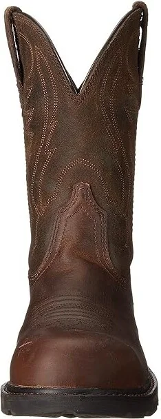 Ariat Groundbreaker Pull-on Steel Toe Men's Shoes Brown : 7 D - Medium, Leather/Suede - Image 6