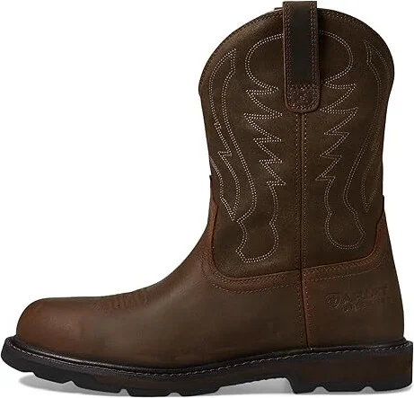 Ariat Groundbreaker Pull-on Steel Toe Men's Shoes Brown : 7 D - Medium, Leather/Suede - Image 7