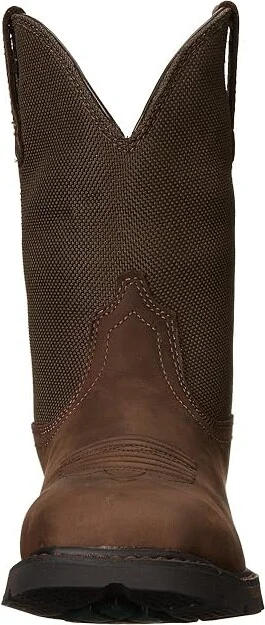 Ariat Groundbreaker Wide Square Toe H20 ST Cowboy Boots Palm Brown/Ballistic Brown : 7 D - Medium, Leather/Textile - Image 6
