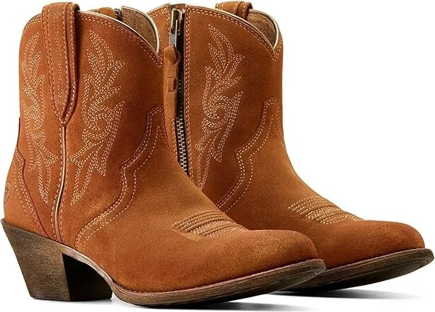 Ariat Harlan Western Boots Women's Shoes Walnut Suede : 5.5 B - Medium, Leather