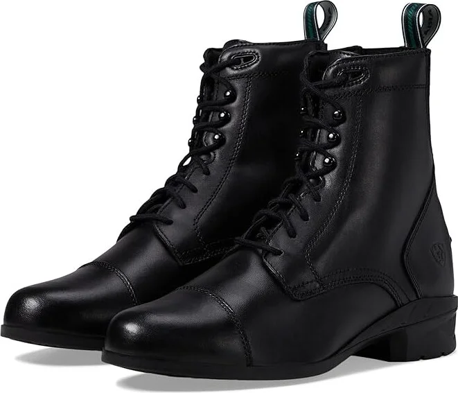 Ariat Heritage IV Paddock Women's Lace-up Boots Black : 6.5 C - Wide, Full Grain leather