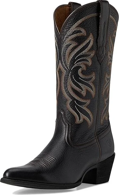 Ariat Heritage J Toe Stretchfit Western Boots Women's Shoes Black Deertan : 5.5 B - Medium, Leather - Image 5
