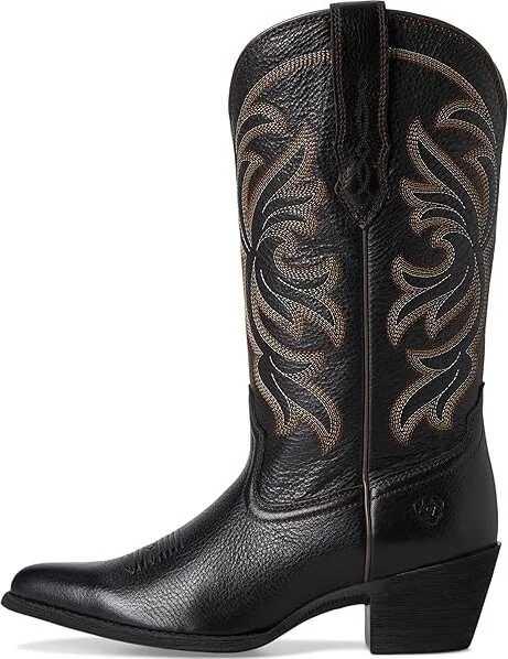 Ariat Heritage J Toe Stretchfit Western Boots Women's Shoes Black Deertan : 5.5 B - Medium, Leather - Image 6