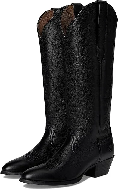 Ariat Heritage R Toe Tall Stretchfit Western Women's Boots Cowboy Women's Boots Black Deertan : 6.5 C - Wide, Leather