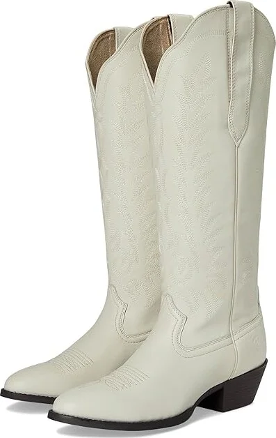Ariat Heritage R Toe Tall Stretchfit Western Women's Boots Cowboy Women's Boots Bright Cream : 7 B - Medium, Leather