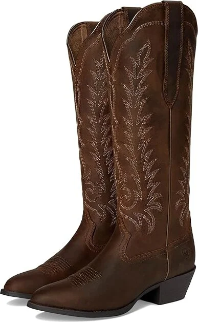 Ariat Heritage R Toe Tall Stretchfit Western Women's Boots Cowboy Women's Boots Distressed Brown : 6.5 B - Medium, Leather