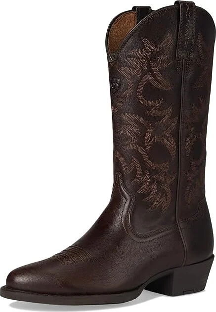 Ariat Heritage R Toe Western Boot Men's Shoes Burnished Chocolate : 12 D - Medium, Leather - Image 5