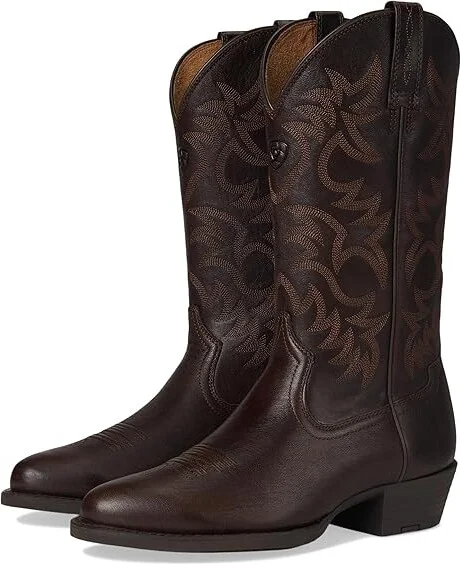 Ariat Heritage R Toe Western Boot Men's Shoes Burnished Chocolate : 12 D - Medium, Leather
