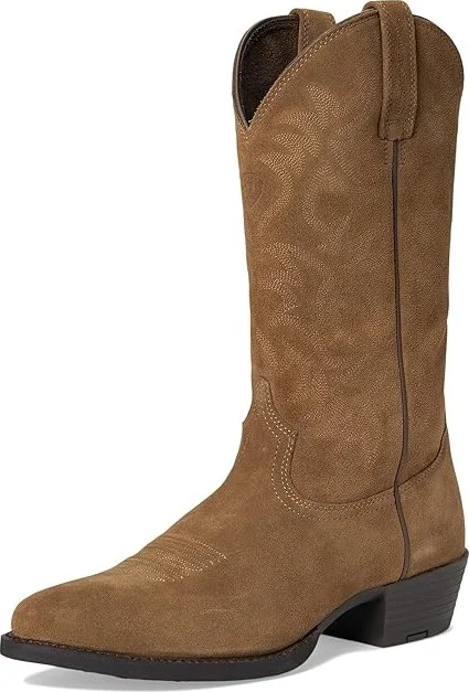 Ariat Heritage R Toe Western Boots Cowboy Boots Dijon Suede : 13 D - Medium, Leather - Image 5
