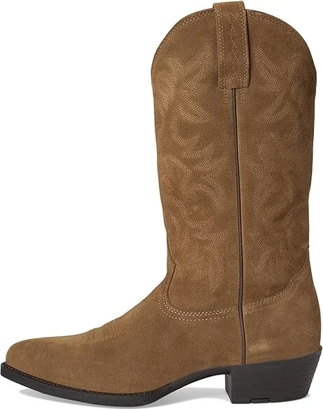 Ariat Heritage R Toe Western Boots Cowboy Boots Dijon Suede : 13 D - Medium, Leather - Image 6