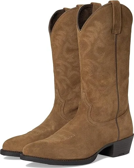 Ariat Heritage R Toe Western Boots Cowboy Boots Dijon Suede : 13 D - Medium, Leather