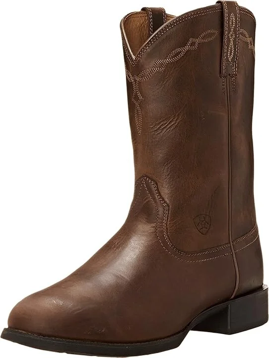 Ariat Heritage Roper Cowboy Boots Distressed Brown : 7 D - Medium, Leather - Image 2