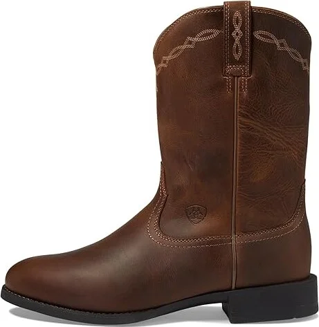 Ariat Heritage Roper Cowboy Boots Distressed Brown : 7 D - Medium, Leather - Image 7
