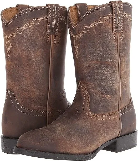 Ariat Heritage Roper Cowboy Women's Boots Distressed Brown : 7 B - Medium, Leather