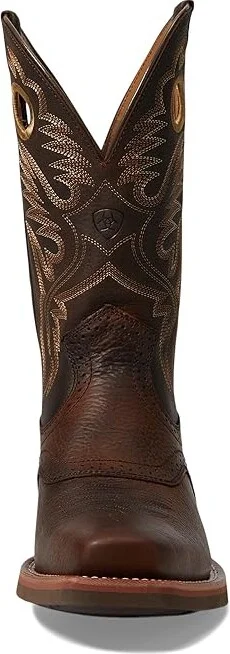 Ariat Heritage Roughstock Cowboy Boots Brown Oiled Rowdy : 7 D - Medium, Leather - Image 3