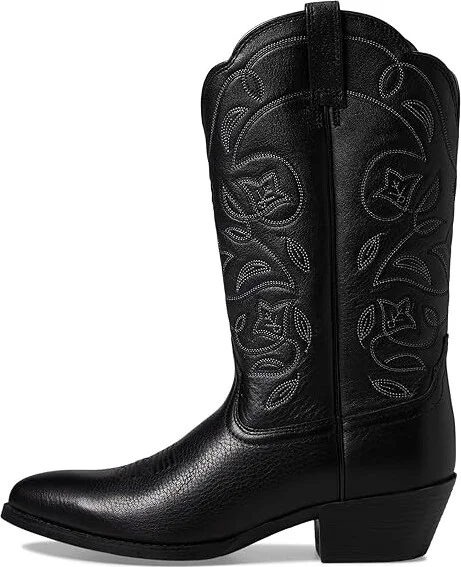 Ariat Heritage Western R-toe Cowboy Women's Boots Black Deertan : 5.5 B - Medium, Full Grain leather/Leather - Image 7