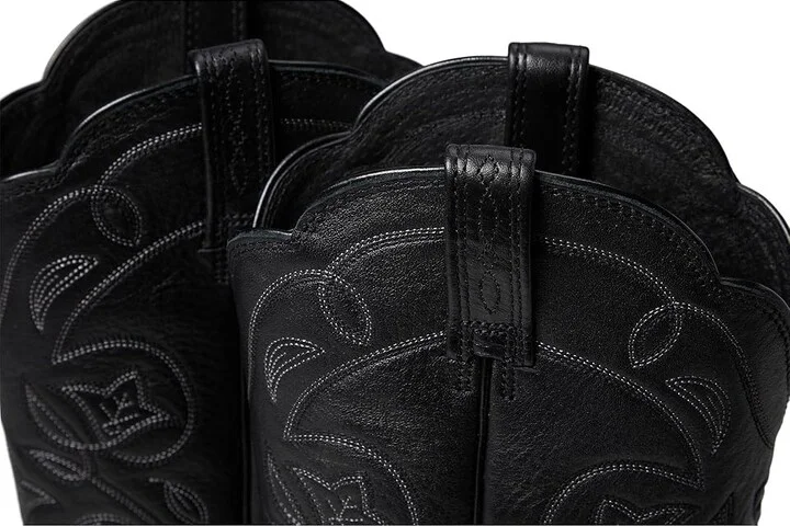 Ariat Heritage Western R-toe Cowboy Women's Boots Black Deertan : 5.5 B - Medium, Full Grain leather/Leather - Image 8
