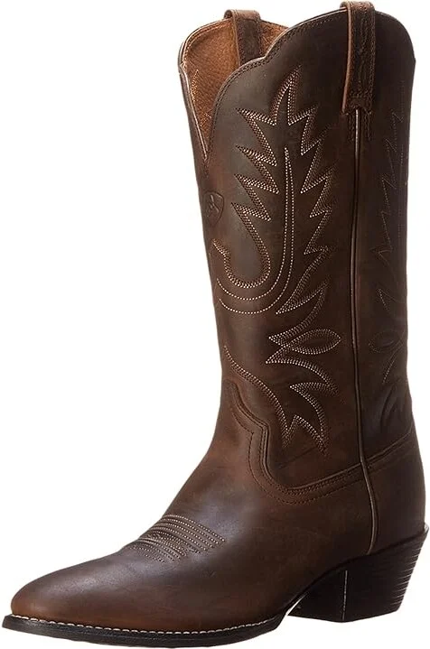 Ariat Heritage Western R Toe Women's Boots Distressed Brown : 5.5 B - Medium, Full Grain leather/Leather - Image 2
