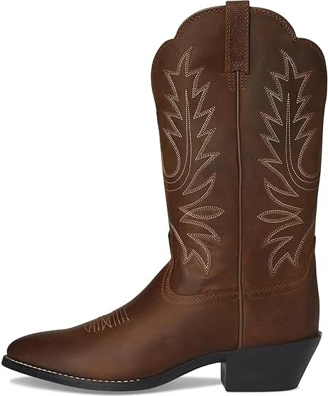 Ariat Heritage Western R Toe Women's Boots Distressed Brown : 5.5 B - Medium, Full Grain leather/Leather - Image 7