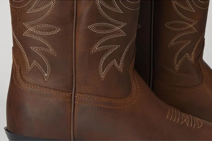 Ariat Heritage Western R Toe Women's Boots Distressed Brown : 5.5 B - Medium, Full Grain leather/Leather - Image 8