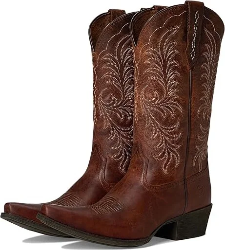Ariat Heritage X Toe StretchFit Western Boots Women's Boots Rich Oak : 8.5 B - Medium, Leather