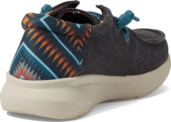 Ariat Hilo 2.0 Stretch Men's Shoes Charcoal Blue/Blue Aztec : 7 D - Medium, Textile - Image 4