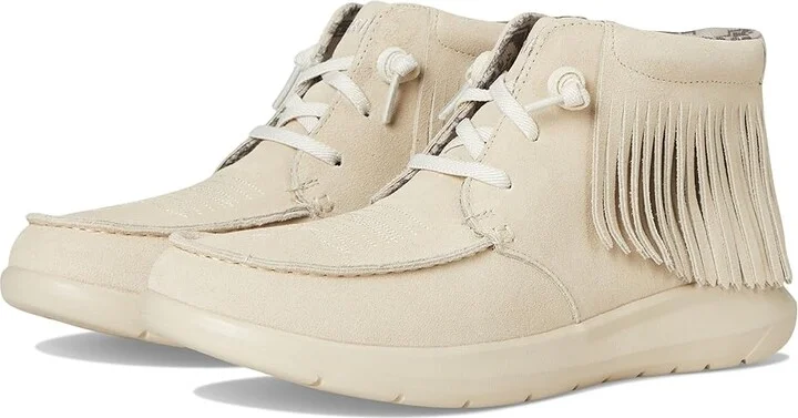 Ariat Hilo High-Top Fringe Women's Flat Shoes Sand Suede : 7.5 B - Medium, Leather