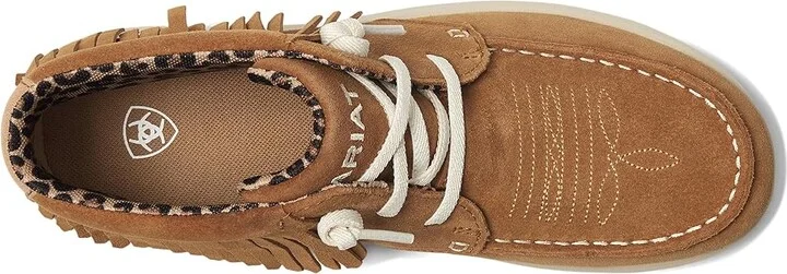 Ariat Hilo High-Top Fringe Women's Flat Shoes Wheat Suede : 6 B - Medium, Leather - Image 2