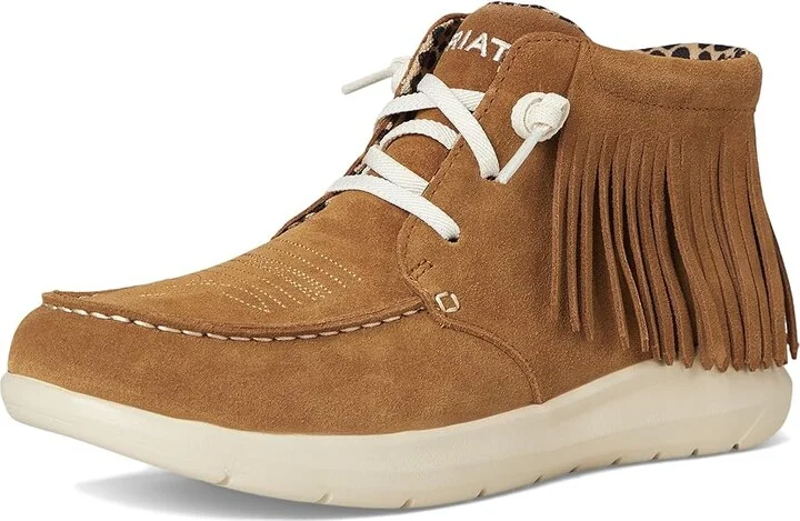 Ariat Hilo High-Top Fringe Women's Flat Shoes Wheat Suede : 6 B - Medium, Leather - Image 5