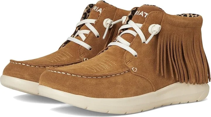 Ariat Hilo High-Top Fringe Women's Flat Shoes Wheat Suede : 6 B - Medium, Leather