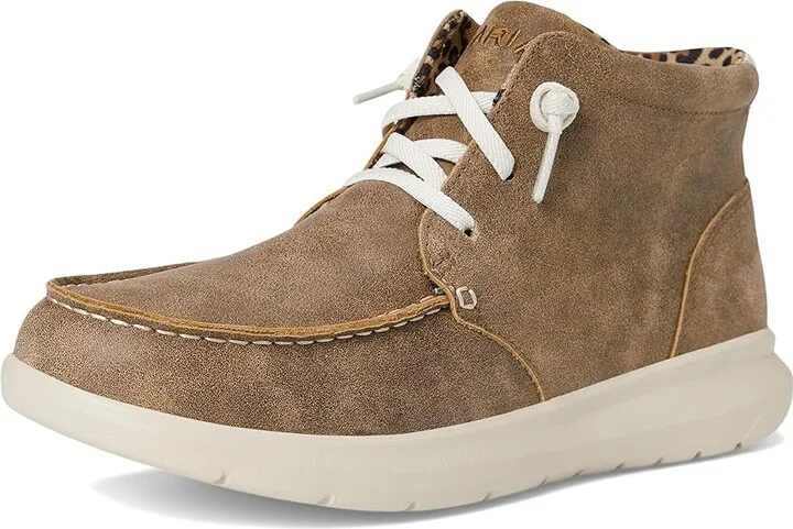 Ariat Hilo High-Top Women's Flat Shoes Brown Bomber : 11 B - Medium, Leather - Image 5