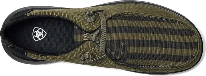 Ariat Hilo Men's Slip on Shoes Dusted Olive : 9.5 D - Medium, Canvas - Image 2