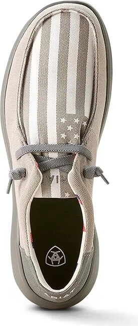 Ariat Hilo Men's Slip on Shoes Grey/American Flag : 11 D - Medium, Canvas - Image 2