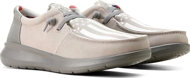 Ariat Hilo Men's Slip on Shoes Grey/American Flag : 11 D - Medium, Canvas