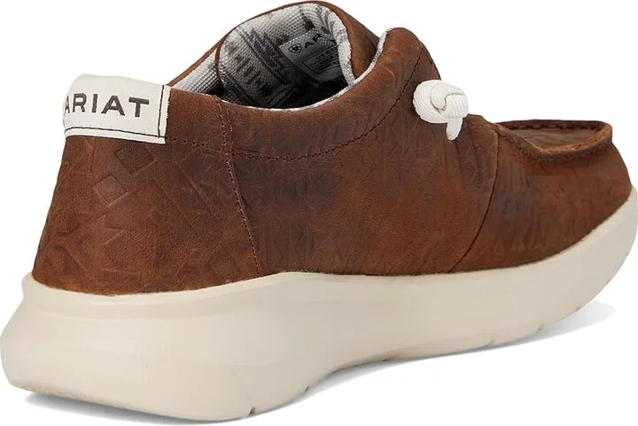 Ariat Hilo Men's Slip on Shoes Mahogany Blanket Emboss : 9 EE - Wide, Canvas - Image 4