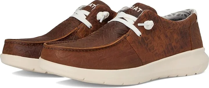 Ariat Hilo Men's Slip on Shoes Mahogany Blanket Emboss : 9 EE - Wide, Canvas