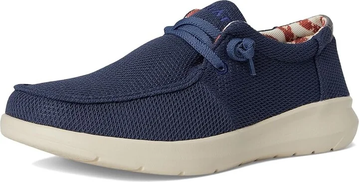 Ariat Hilo Men's Slip on Shoes Navy Mesh : 10 D - Medium, Canvas - Image 5